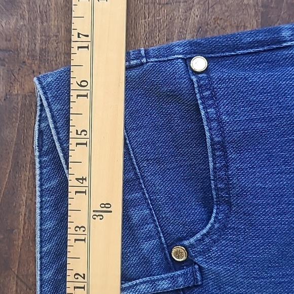 EUC J. McLaughlin Jeans Women's sz 12 Slim Straight Leg Mid Rise Denim Jeans - Picture 7 of 9
